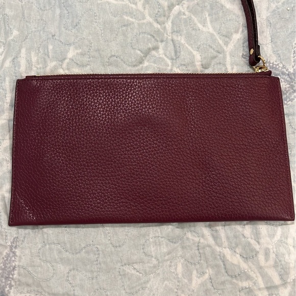 Maroon Leather Michael Kors Wristlet - Picture 2 of 4